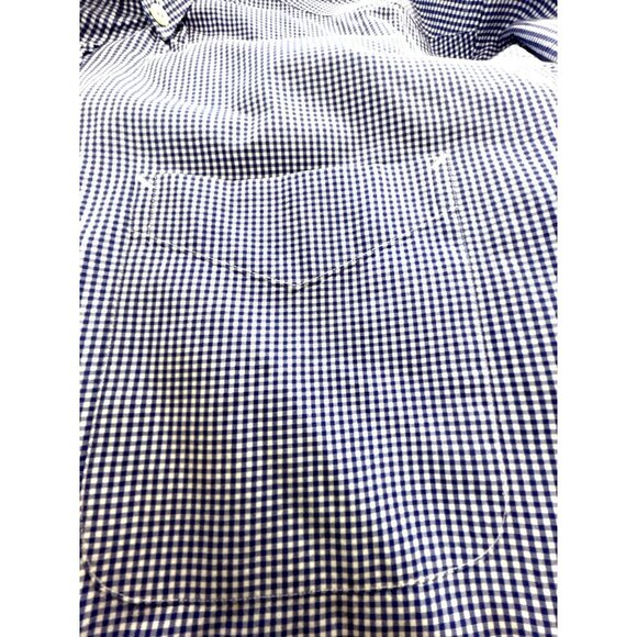 Tommy Hilfiger Mens Shirt Button Down Blue Checked Size 16/33 - Picture 4 of 6